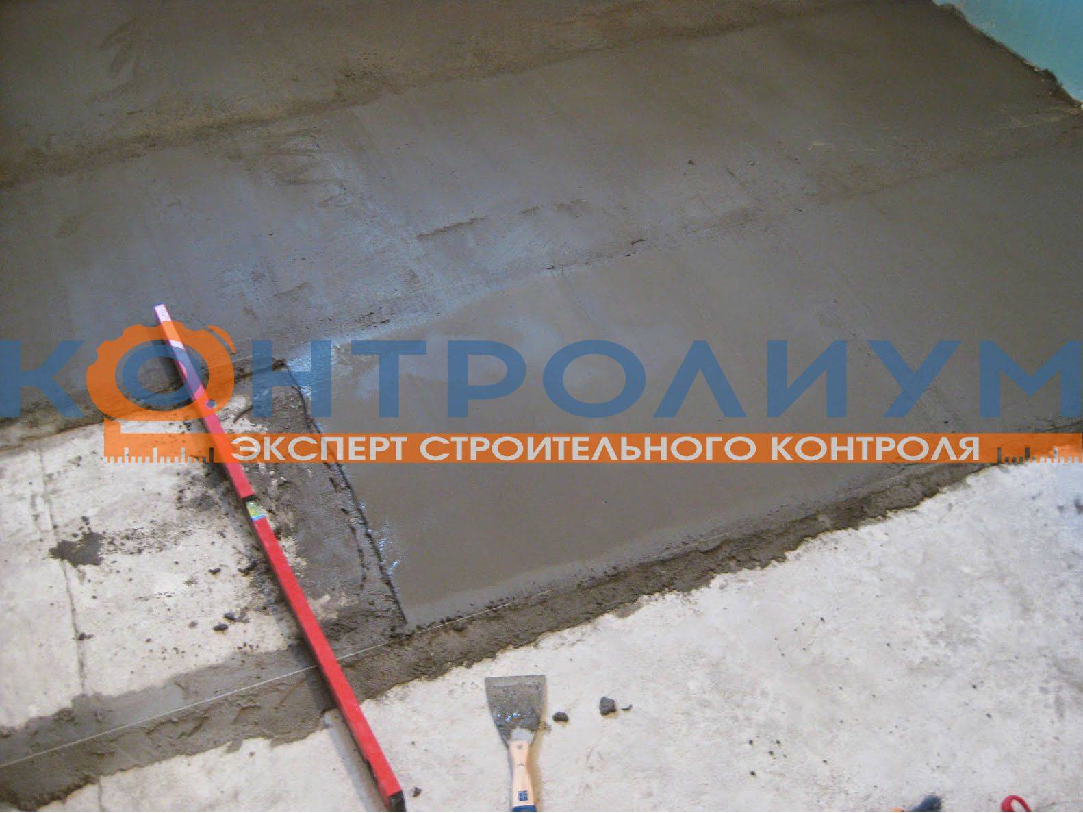 Установка стяжки из цемента